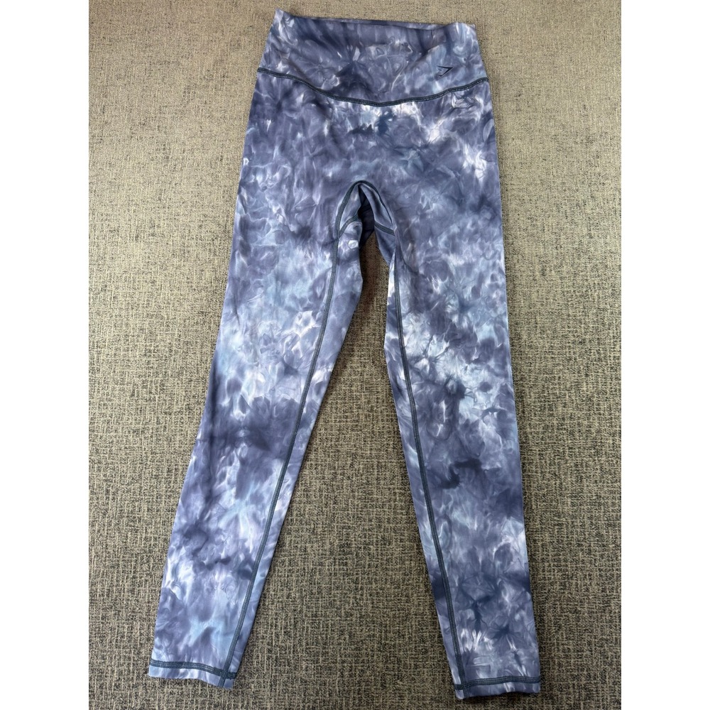 Gymshark Adapt Animal Seamless Leggings Blue Tie Dye High Waist Size M B3A6M